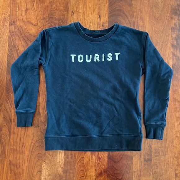 MOTHER The Big Easy Sweatshirt in Tourist - Black - Picture 2 of 8